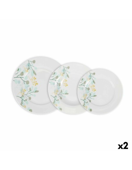 Service de Vaisselle La Mediterránea Rivoli Ronde 18 Pièces (2 Unités)