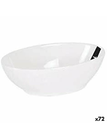 Bol La Mediterránea Snack Grès Blanc 14 x 8,5 x 4 cm (72 Unités) (14,1 x 8,5 x 4,4 cm)