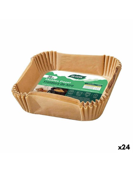 Set de plateaux alimentaires Algon Friteuse sans Huile 20 cm 20 Pièces (24 Unités)