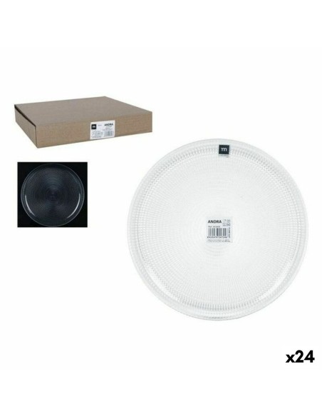 Assiette plate La Mediterránea Andra verre (24 Unités) (ø 27cm)