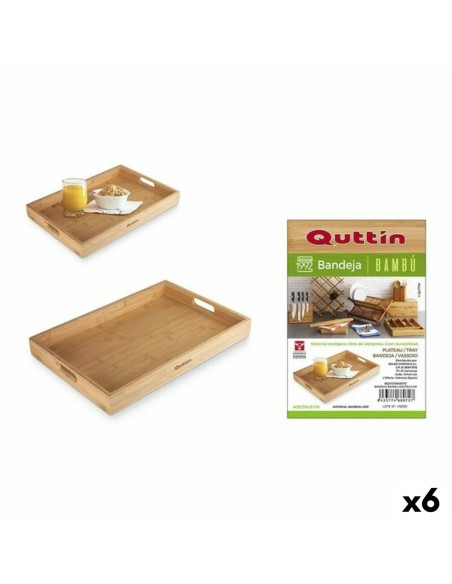 Plateau Quttin 62326 Bambou 40 x 27 x 4,6 cm (6 Unités)