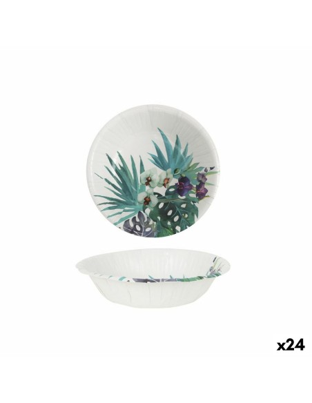 Service de vaisselle Algon Produits à usage unique Carton Tropical 6 Pièces 450 ml (24 Unités)