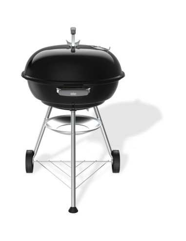Barbecue a charbon - Weber - Compact Kettle - Ø57 cm - Acier émaillé - Clapet d'aération - 9 couverts  - Noir – WEBER (Barbecue) | STORE PRO SHOP 