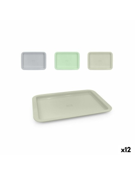 Plateau de petit déjeuner Quttin Métal 38 x 27 x 2 cm (12 Unités)