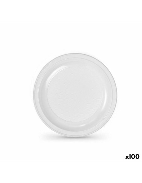 Lot d'assiettes réutilisables Algon Blanc Plastique 22 x 22 x 1,5 cm (6 Unités)