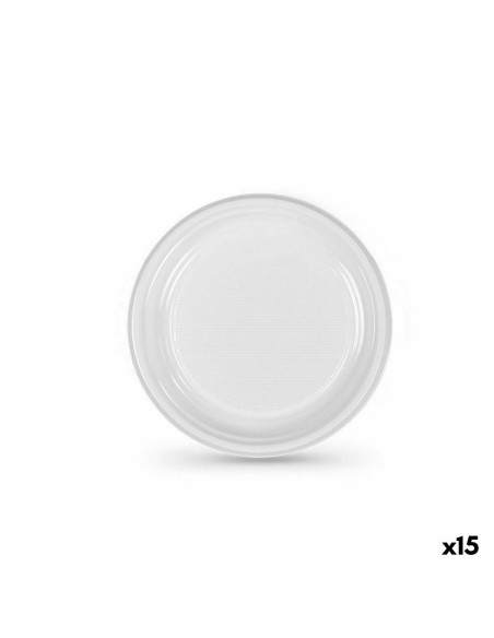 Lot d'assiettes réutilisables Algon Blanc Plastique 17 x 17 x 1,5 cm (36 Unités)