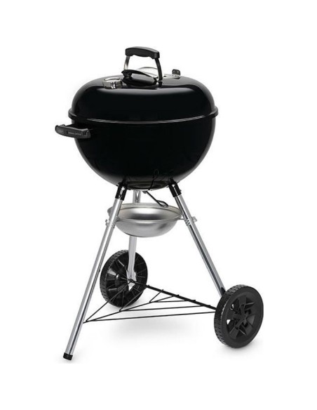 Barbecue a charbon WEBER Original Kettle E-4710 - Acier émailé - Diametre 47cm - Thermometre intégré au couvercle - Systeme