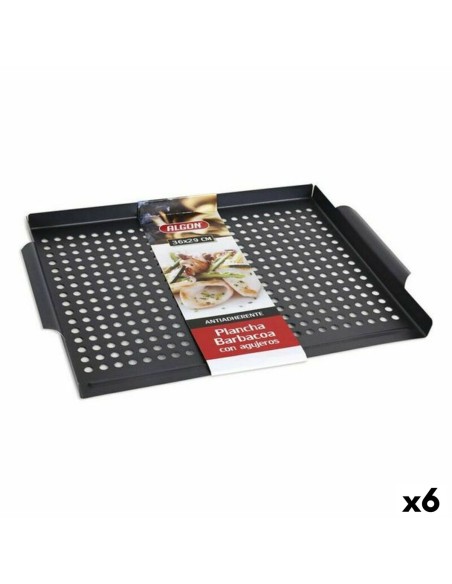 Plaque à griller avec trous pour barbecue Algon (36 x 29 cm)