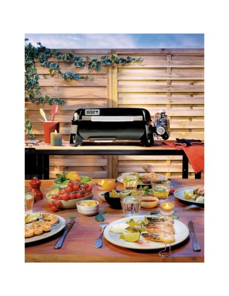 Plancha a gaz - WEBER - 43 cm - Noir