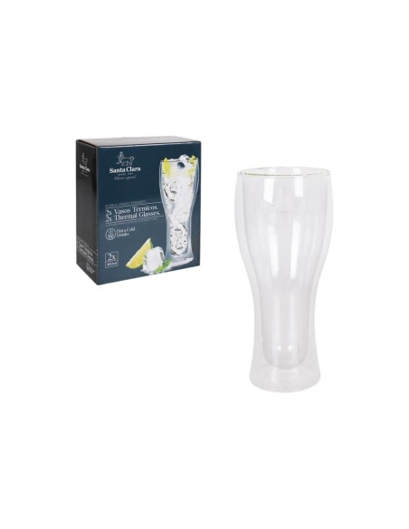 Set de Verres Inde Santa Clara Verre Borosilicaté 400 ml 2 Pièces