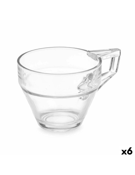 Tasse de café et de thé Vivalto ZLQ02/BHA6 Transparent verre 199 ml (6 Unités)