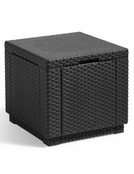 Keter Pouf de rangement Cube Graphite 213816 422801