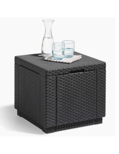 Keter Pouf de rangement Cube Graphite 213816 422801 2