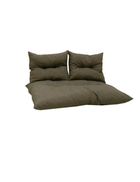 Kit palette classic - Matelas taupe  2 coussins dossier - JARDIN PRIVE