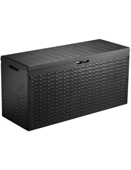 TOOD Malle  / coffre de rangement en résine  330 L - 120 x 45 x 60 cm - Gris anthracite