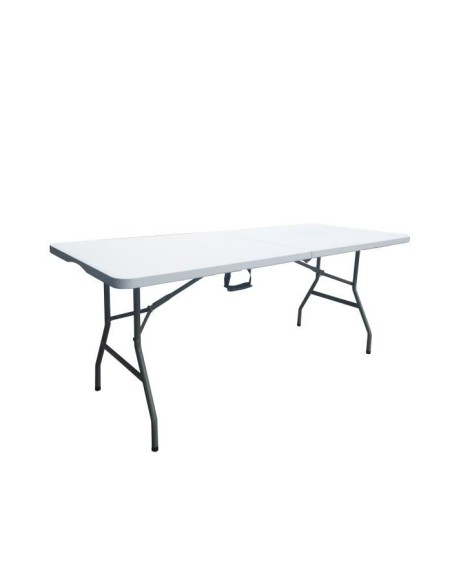 Table pliante - 180 cm - 8 personnes - Revetement finir steel tube Ø 25 x 1 mm