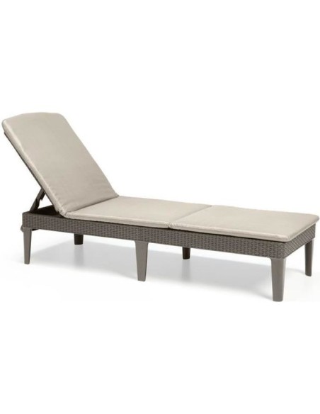 Allibert by KETER - Jaipur - Bain de soleil - Résine imitation rotin tressé - Cappuccino