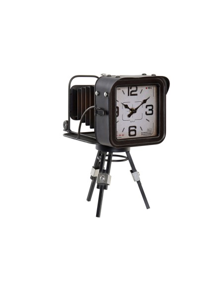 Horloge de table Home ESPRIT Métal Verre Bois MDF Vintage 17 x 26 x 32,5 cm