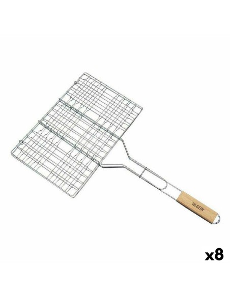 Grill Algon Barbecue 35 x 25 x 2 cm (8 Unités)