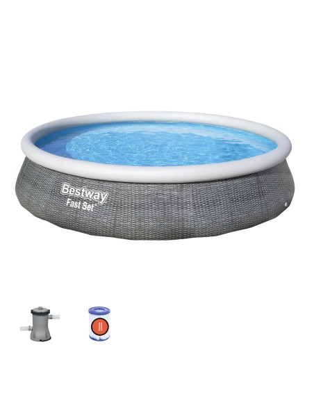 Piscine gonflable Bestway 396 x 84 cm Gris 7340 L