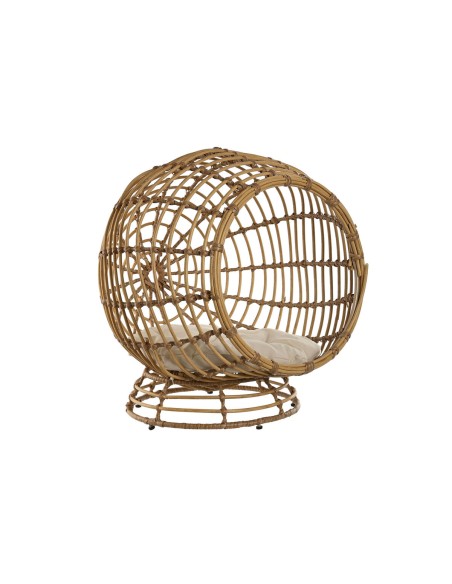 Lit pour animal domestique Home ESPRIT Blanc Naturel rotin synthétique 60 x 58 x 58 cm