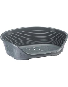 FERPLAST Panier pour chien plastique Siesta Deluxe Taille 10 - 93,5x68x28,5 cm - Gris foncé