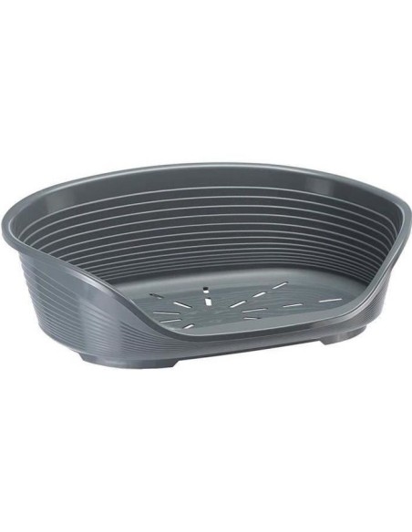 FERPLAST Panier pour chien plastique Siesta Deluxe Taille 10 - 93,5x68x28,5 cm - Gris foncé