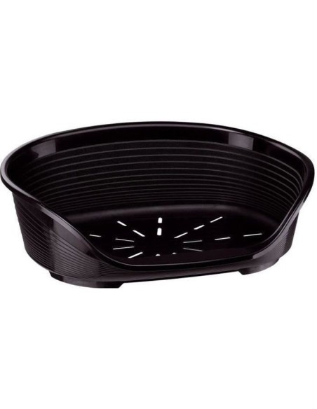 FERPLAST Panier pour chien plastique SIESTA Deluxe Taille 8 Noir 82x59,5x25cm