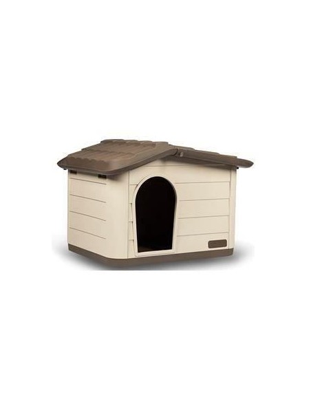 KERBL Maison extérieure pour chats - 60 x 51 x 41 cm -Mocca et marron- Plastique