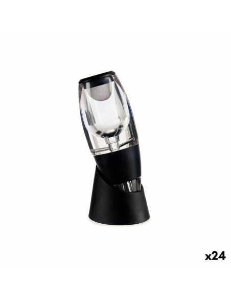 Aérateur de Vin Noir Transparent TPE 24 Unités