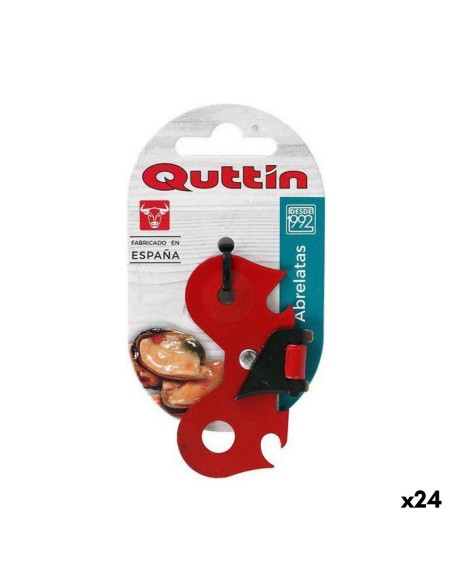Ouvre-boîte Quttin Rouge Papillon Pliable 7 x 4 x 0,3 cm (24 Unités)