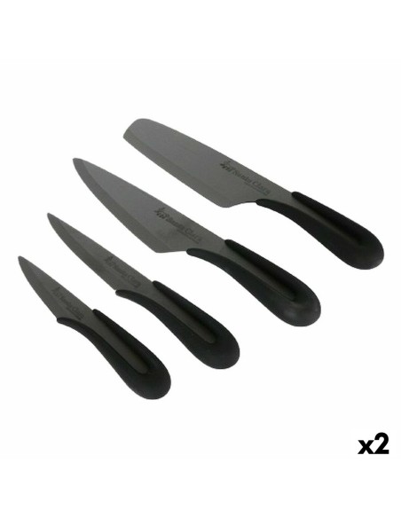 Ensemble de Couteaux Santa Clara Céramique 4 Pièces Noir 17 cm 17 (2 Unités)
