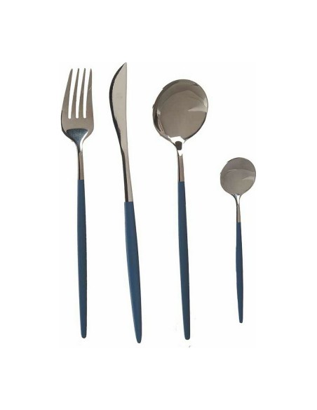 Ensemble de Couverts Kinvara BST-CT022 Gris Argenté Acier inoxydable 16 x 5 x 24,5 cm
