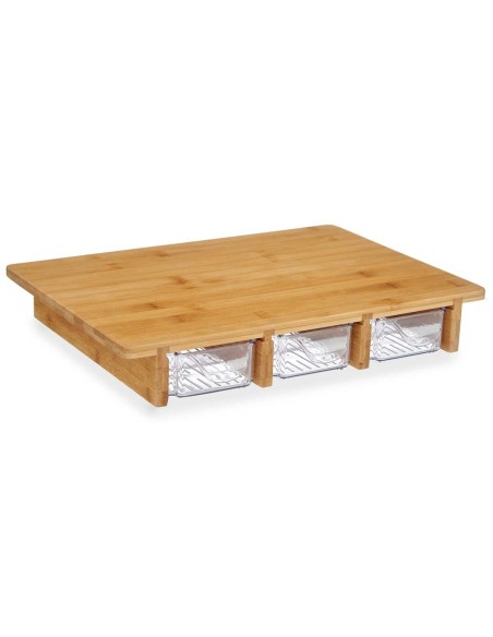 Planche à découper Marron Transparent Bambou 40 x 6 x 28 cm