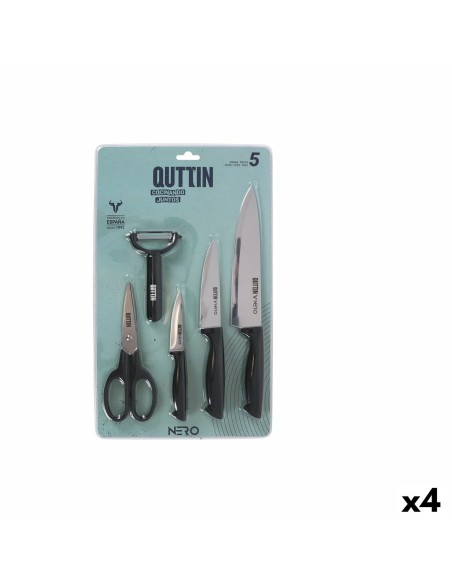 Ensemble de Cuisine Quttin Nero Noir 5 Pièces (4 Unités)