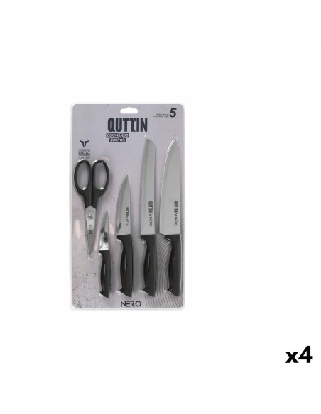 Ensemble de Cuisine Quttin Nero Noir 5 Pièces (4 Unités)