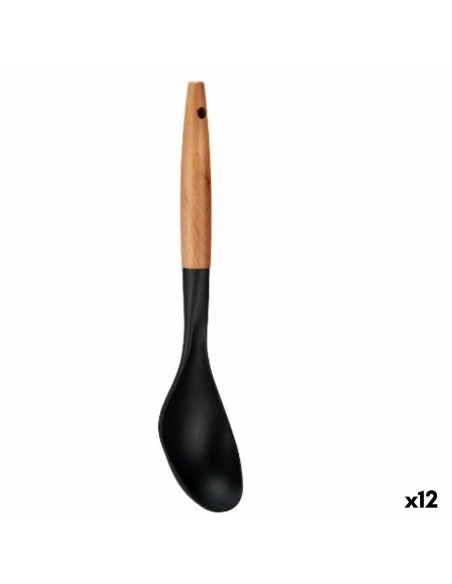Louche Noir Naturel Bois 7 x 33,5 x 3,5 cm (12 Unités)