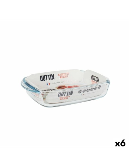Plat de Four Quttin   verre Rectangulaire 950 ml 22,8 x 14,9 x 4,5 cm (6 Unités)