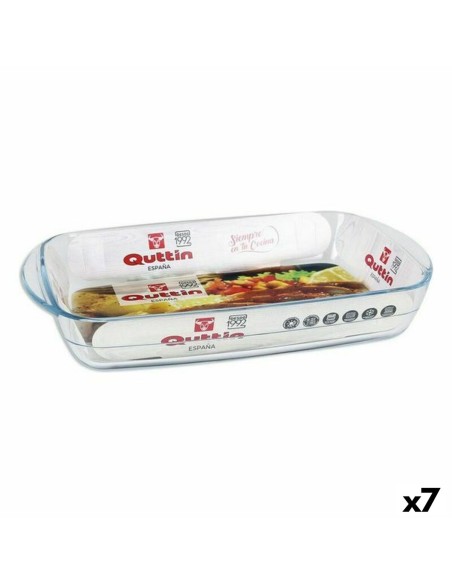 Plateau pour Four Quttin 65810 2,2 l verre Rectangulaire 32,5 x 20,2 x 5,2 cm (7 Unités)