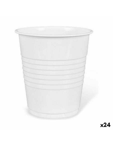 Lot de verres réutilisables Algon Café Blanc Plastique 25 Pièces 100 ml (24 Unités)