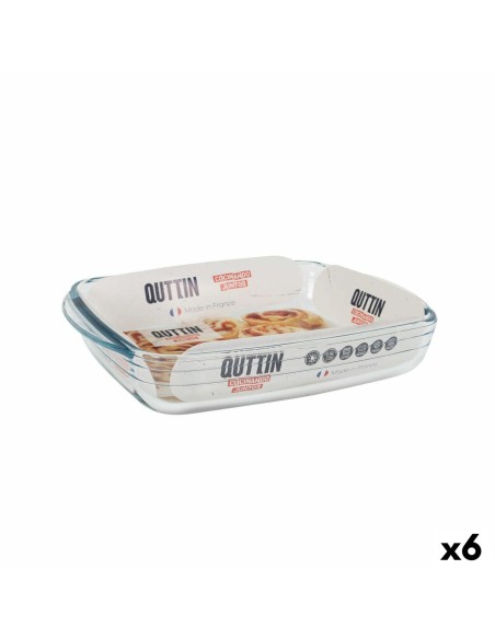 Plat de Four Quttin   1,9 L verre Rectangulaire 28 x 19,9 x 5 cm (6 Unités)