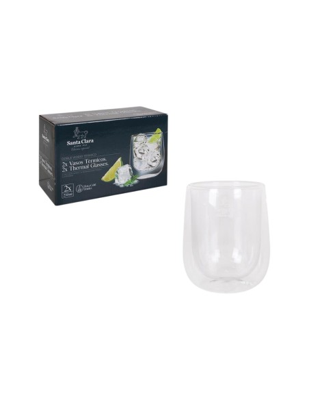 Set de Verres Inde Santa Clara Verre Borosilicaté 250 ml 2 Pièces