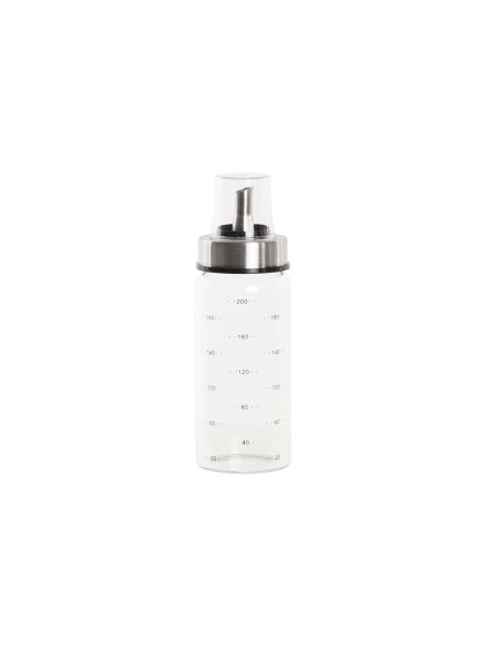 Huilier DKD Home Decor 200 ml 6 x 6 x 16,5 cm Transparent Acier inoxydable Verre Borosilicaté