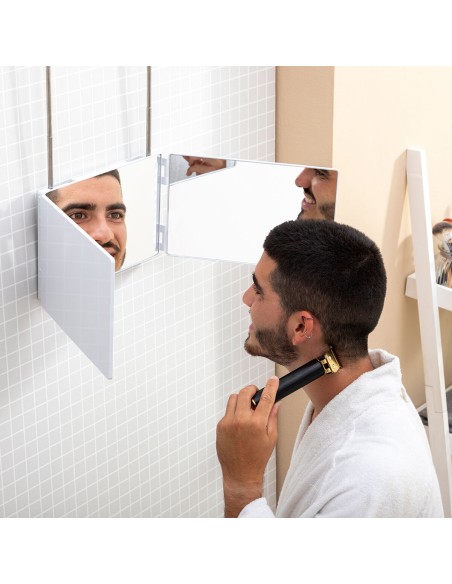 Miroir de Salle de Bain avec Lumière LED et Vision à 360 SelfKut InnovaGoods