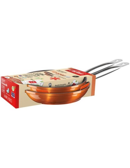 Poêle Inoxibar KOOPERME Cuivre Aluminium forgé Ø 24 cm Ø 28 cm (28 cm) (Ø 24 cm) (2 Unités)