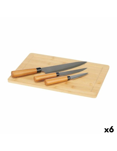 Ensemble de Couteaux Planche à découper Fromage Marron Bambou (6 Unités)