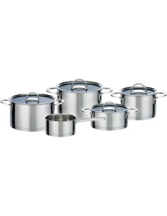 GSW Elegance - Batterie de cuisine 9 pieces en acier inoxydable - Tous feux dont induction
