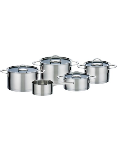GSW Elegance - Batterie de cuisine 9 pieces en acier inoxydable - Tous feux dont induction – GSW (Batterie De Cuisine) | STORE PRO SHOP 
