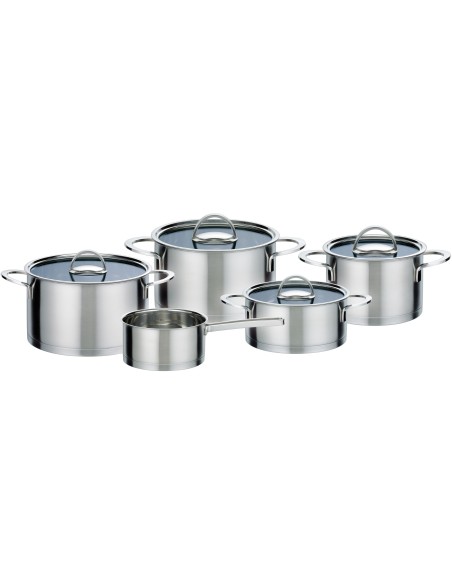 GSW Elegance - Batterie de cuisine 9 pieces en acier inoxydable - Tous feux dont induction – GSW (Batterie De Cuisine) | STORE PRO SHOP 