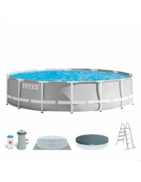 Piscine Démontable Intex Prism Frame 14.614 l Gris 457 x 107 cm